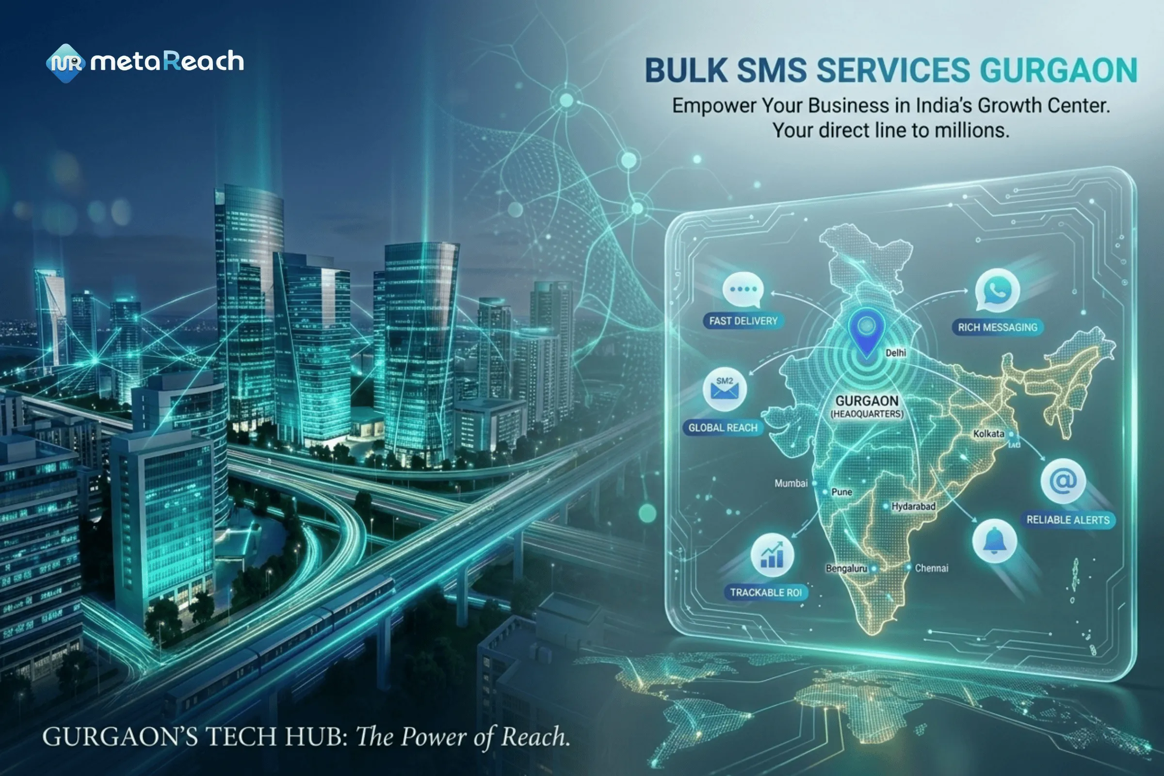 Bulk SMS services in Gurgaon - Promotional, Transactional, OTP, WhatsApp, RCS and Voice SMS