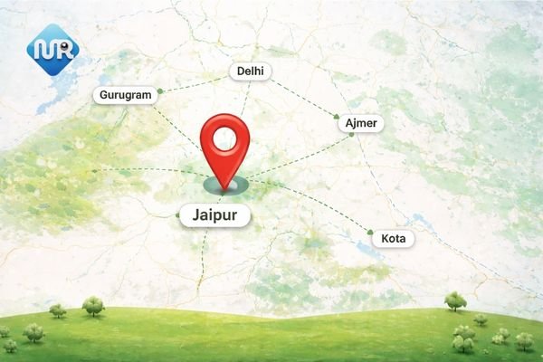 Bulk SMS coverage map across Jaipur localities — Vaishali Nagar, Mansarovar, Sitapura, Malviya Nagar