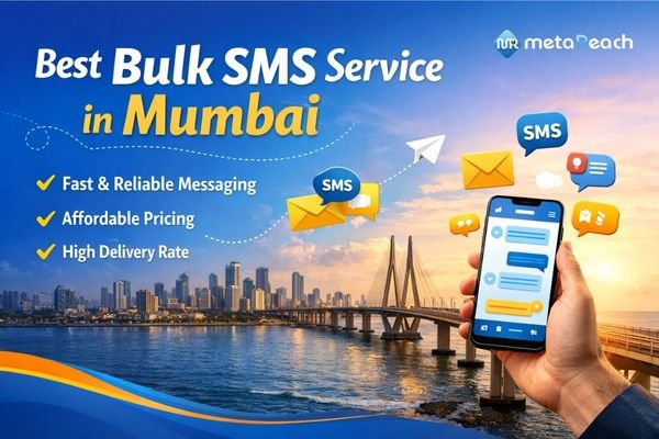 Bulk SMS service dashboard showing real-time delivery analytics and campaign stats for a Mumbai business