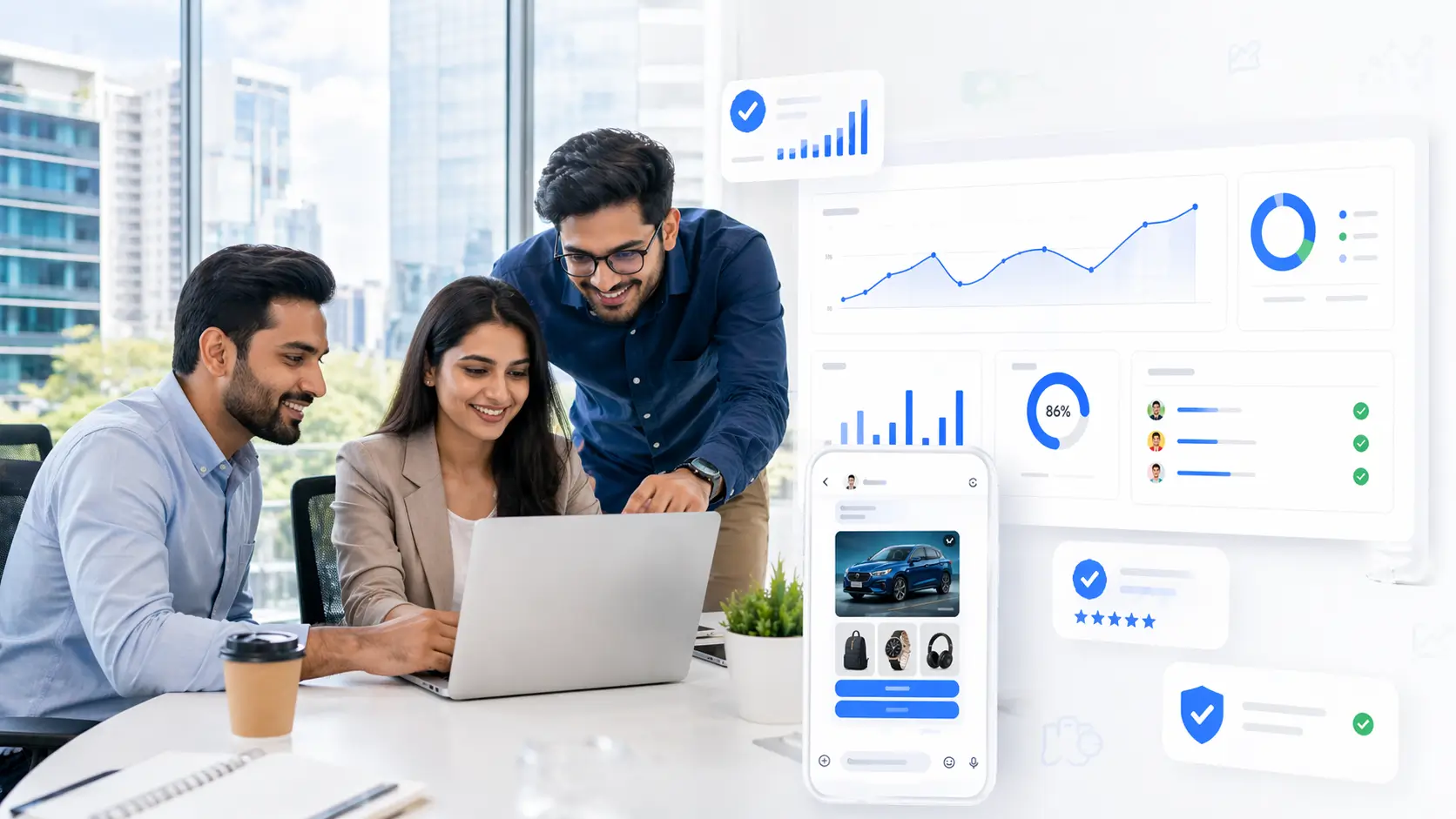 MetaReach team delivering RCS messaging success for 200+ Noida businesses