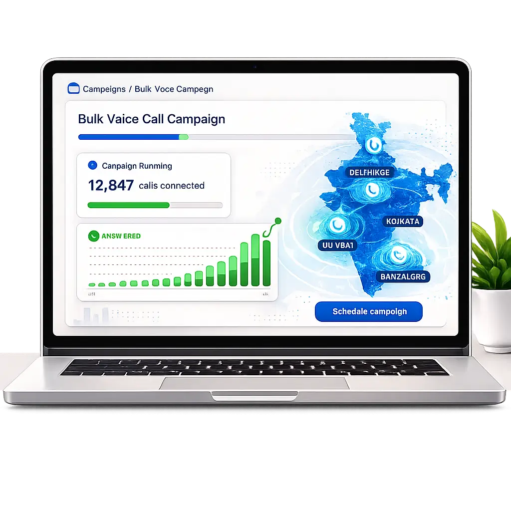 Launch a bulk voice call campaign with Meta Reach Marketing — OBD service provider India